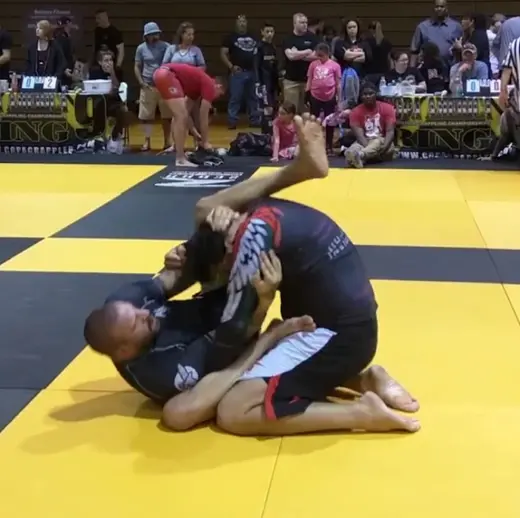 Sonny Parlin attacking from guard at the Copa Grappling tournament
